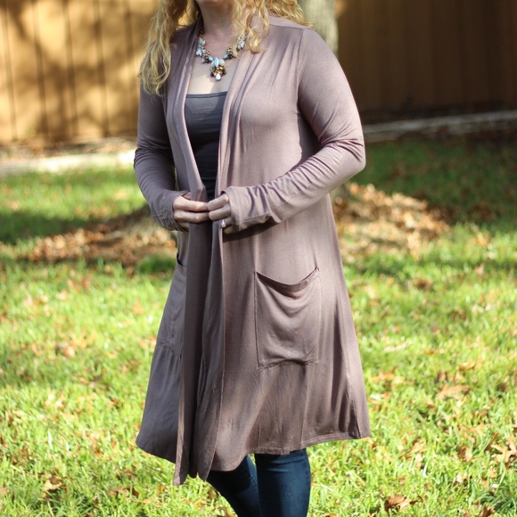 1-Day Deal! 🎉 REG & PLUS Mocha SOFT Cardigan - Picture 2 of 6